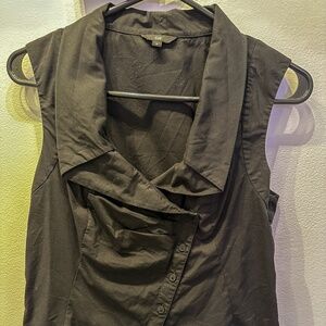 Black Cue asymmetric button shirt